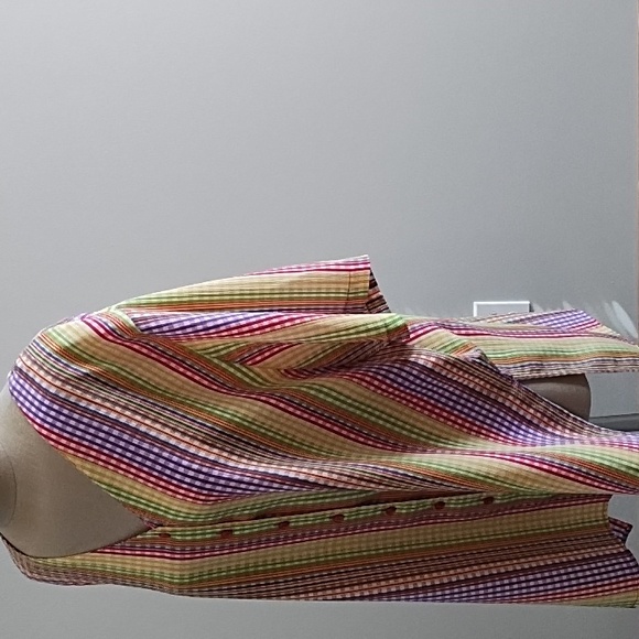 4/$22 NWOT Erena Woman multi-colored blouse - Picture 2 of 7